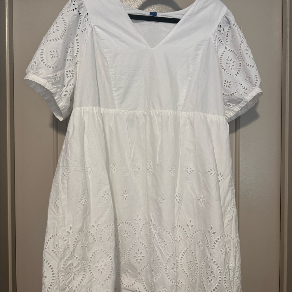Summer White Eyelet Dress